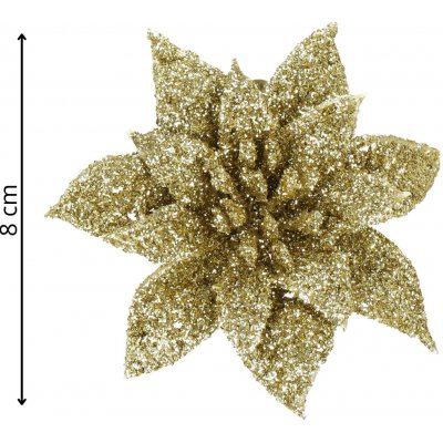 Springos CA0725 VÁNOČNÍ DEKORACE POINSETTIA 11X11 CM – Zboží Dáma