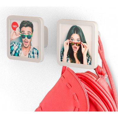 Balvi Věšáčky s fotorámečky Kick 26451 2ks | bílé – Hledejceny.cz