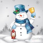 Daisy ubrousky 3N 20ks Vánoce sněhulák 33x33cm – Zboží Dáma