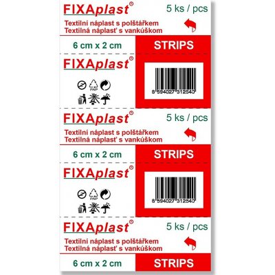 Fixaplast náplast strip 6 x 2 cm 5 ks – Zboží Dáma