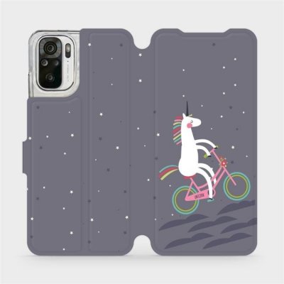 Pouzdro Mobiwear Flipové Xiaomi Redmi Note 10S - V024P Jednorožec na kole