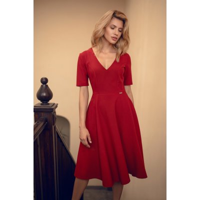 Figl elegantní šaty m673 deep red