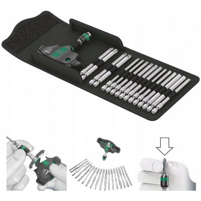 Wera 057470 Šroubovací bity s T-rukojetí Kraftform Kompakt 400 (Sada 17 dílů) – Sleviste.cz