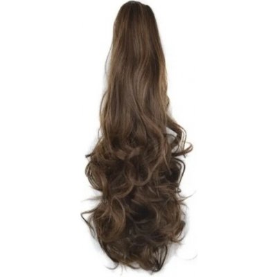 Příčeskový cop na skřipci vlnitý Barva: Hnědá s melírem 2M30 – Zboží Mobilmania