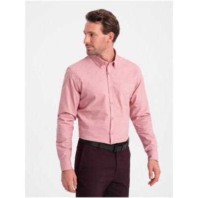 Ombre Clothing pánská košile růžová