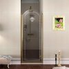 Pevné stěny do sprchových koutů ANTIQUE sprchové dveře otočné, 800mm, pravé, ČIRÉ sklo, bronz GQ1380RC
