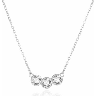 Agato Blyštivý stříbrný náhrdelník se zirkony AGS1543/47 – Zboží Dáma