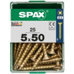 Spax Uni vrut zápust.hlava PZ/Z2 4CUT a plným závitem Yellox 5 x 50 mm 25 ks – Hledejceny.cz