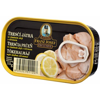 Kaiser Franz Josef Exclusive Tresčí játra ve vlastním oleji s citronem 115g – Zboží Dáma