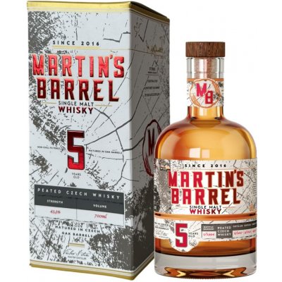 Martin´s Barrel 5y single malt peated whisky 43,3% 0,7 l (karton) – Hledejceny.cz