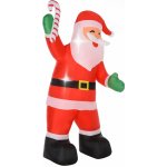 HOMCOM Nafukovací vánoční dekorace Santa Claus | vícebarevná – Hledejceny.cz