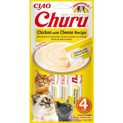 Inaba Churu cat snack Kuře se sýrovou příchutí 4 x 14 g – Zboží Mobilmania