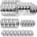 Sada 20 ks hadicových svorek, nastavitelné spony na trubky 6-51 mm 304 Nerezová ocel, hadicová – Sleviste.cz