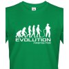 Pánské Tričko Bezvatriko triko pro hasiče Evoluce zelená