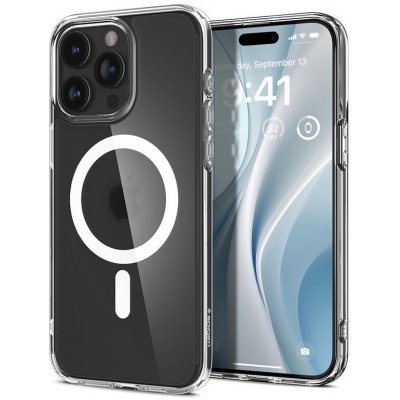 Pouzdro Spigen Ultra Hybrid MagFit iPhone 15 Pro Max čiré