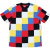 Pánské Tričko Supreme Patchwork Pique Tee Red/Yellow/Blue