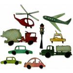 Kovové vyřezávací šablony Thinlits Dopravní prostředky 22 ks – Sleviste.cz