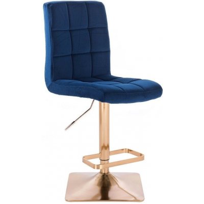 LuxuryForm Toledo Velur na zlaté hranaté podstavě / modrá – Zboží Dáma