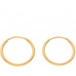 Argento Zlaté náušnice kroužky 13 mm 6A020 – Zboží Dáma