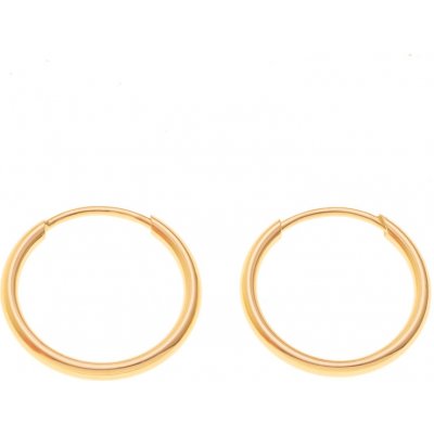 Argento Zlaté náušnice kroužky 13 mm 6A020 – Zboží Dáma