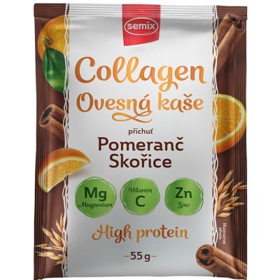 Semix Ovesná kaše s kolagenem, s pomerančem a skořicí se sladidlem 55 g – Zboží Dáma