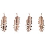 Home Styling Collection Dekorace vánoční, zlaté závěsné lístky, 4 ks,, kov zlatý – Hledejceny.cz