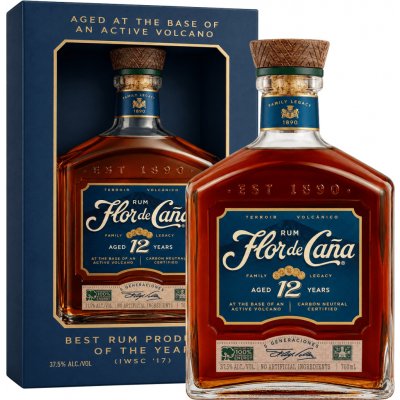 Flor de Caña 12y 37,5% 0,7 l (karton) – Hledejceny.cz