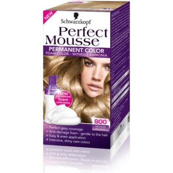 Schwarzkopf Perfect Mousse Permanent Color barva na vlasy 800 středně plavý