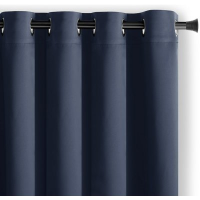 RESTILO závěs BLACKOUT barva indigo, klasický styl, stříbrné průchodky, materiál bla – Hledejceny.cz
