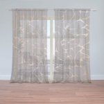 Sablio Záclony Béžové vzorce : 2ks 150x250cm – Hledejceny.cz