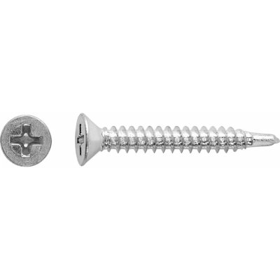 Samořezný šroub se zápustnou hlavou PH2 bíle pozinkovaný 4,2 x 16 mm, 16 ks – Hledejceny.cz