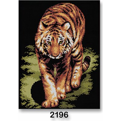 Stoklasa Vyšívací předloha 70243 2196, tygr, hnědá, 30x40cm – Zboží Mobilmania