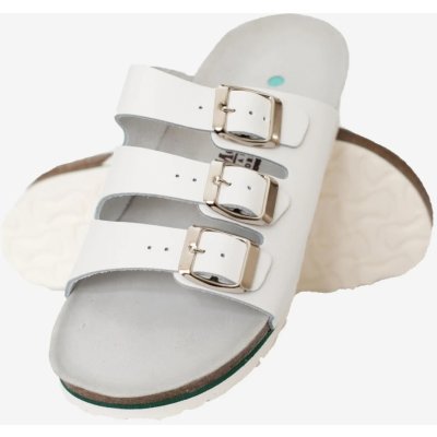 Moosbacher sandále zdravotní dámské třípáskové HASEL bílé