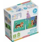 KukiKuk Véééliké puzzle duo Kde bydlí zvířátka – Hledejceny.cz
