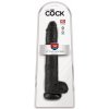 Dilda King Cock 14" Cock with Balls Black Dildo Černý