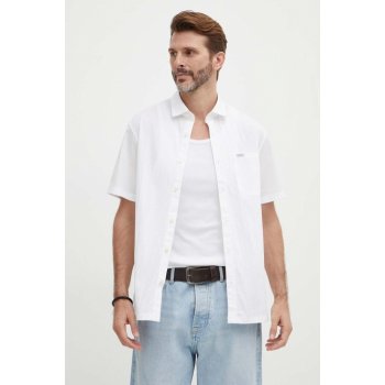 Guess Collin pánská košile regular s klasickým límcem M4GH77 WG6Y0 bílá