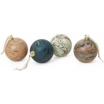 Vánoční koule MARBLE 9 cm sada 4 ks sklo ferm LIVING – Hledejceny.cz