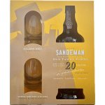 Sandeman Tawny 20y 20% 0,75 l (dárkové balení 2 sklenice) – Zboží Mobilmania