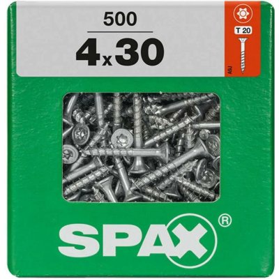 Spax Uni vrut zápust.hlava T-Star+ T20 4CUT část.závit Wirox 4 x 30 mm 500 ks – Hledejceny.cz