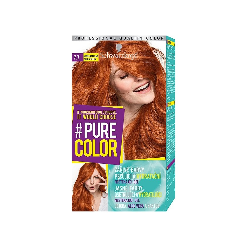 Schwarzkopf Pure Color barva na vlasy Zářivá Skořicová 7.7, 60 ml —  Heureka.cz