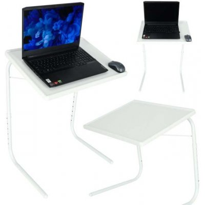 Multifunkční stolek na notebook nastavitelný 69cm bílý – Zbozi.Blesk.cz