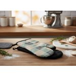 Kuchyňské bavlněné rukavice - chňapky TARTAN zelená 100% bavlna 19x30 cm Essex – Sleviste.cz