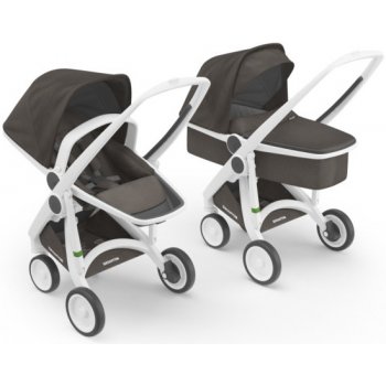 GreenTom Upp Limited 2017 Carrycot+Reversible Charcoal/bílý podvozek