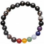 Nefertitis Achát pruhovaný náramek čakrový korálkový NF5177 – Hledejceny.cz