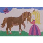Radost v písku Šablona na pískování koník s princeznou A5 148 x 210 mm – Zboží Dáma