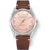 Hodinky Nivada Grenchen Antarctic Salmon - Brown Leather White Stitching