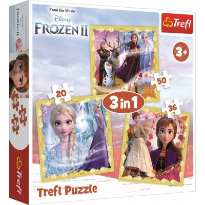 Trefl 34847 Frozen 2 Síla Elsy a Anny 3v1 35,48,54,70 dílků