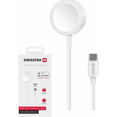 Swissten nabíjecí magnetický kabel pro Apple Watch USB-C 1,2 m bílý 22055512