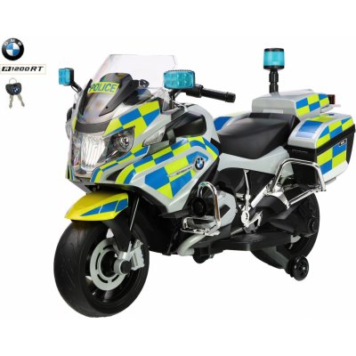 DEA Dětská elektrická policejní motorka BMW R 1200 RT ČR stříbrná – Hledejceny.cz