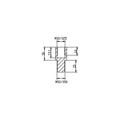 Adaptér na zpětné zrcátko PUIG ADAPTER M10/150 RIGHT THREAD REAR MIRROR HI-TECH B 9585N černý to handlebar | Zboží Auto